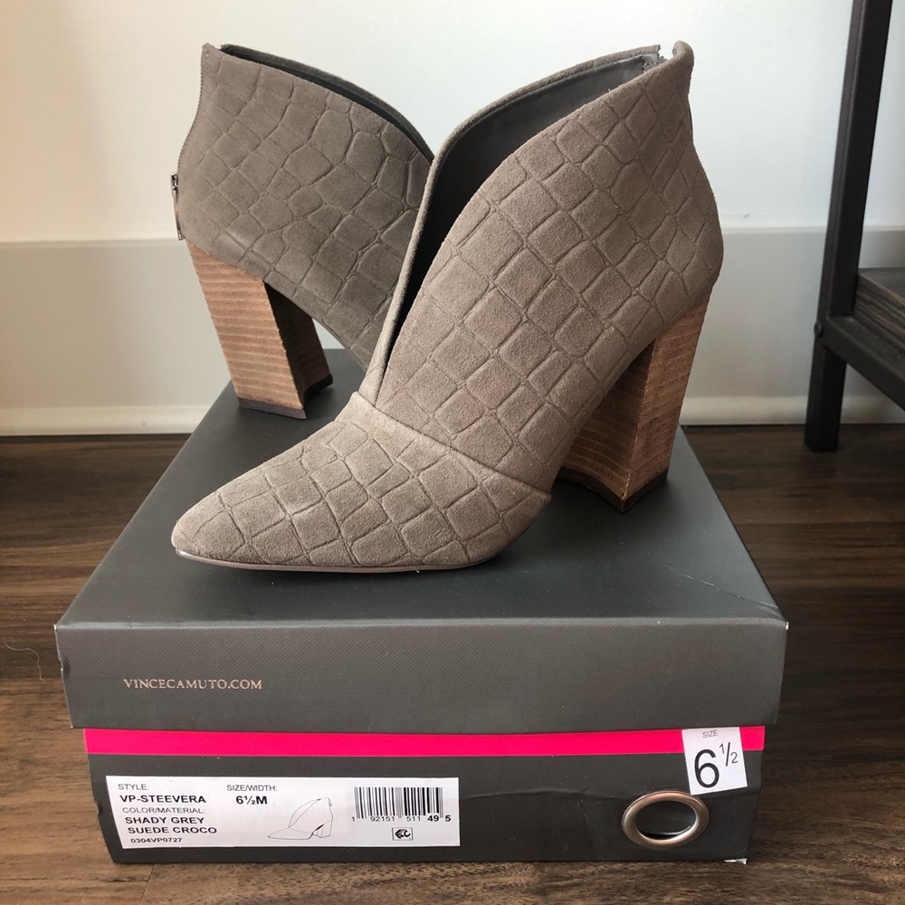 Vince Camuto Suede Bootie (Gray) - NWOB